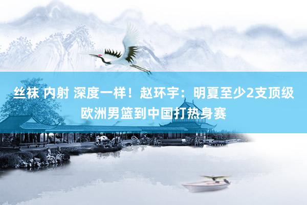 丝袜 内射 深度一样！赵环宇：明夏至少2支顶级欧洲男篮到中国打热身赛