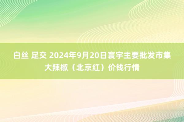 白丝 足交 2024年9月20日寰宇主要批发市集大辣椒（北京红）价钱行情