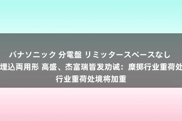 パナソニック 分電盤 リミッタースペースなし 露出・半埋込両用形 高盛、杰富瑞皆发劝诫：糜掷行业重荷处境将加重