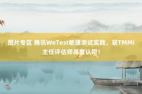 图片专区 腾讯WeTest敏捷测试实践，获TMMi主任评估师高度认同！