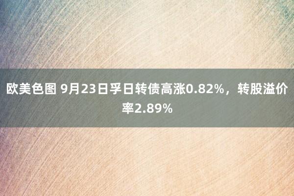 欧美色图 9月23日孚日转债高涨0.82%，转股溢价率2.89%