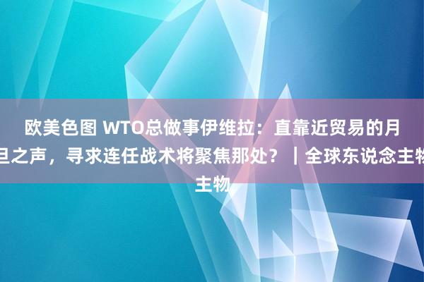 欧美色图 WTO总做事伊维拉：直靠近贸易的月旦之声，寻求连任战术将聚焦那处？｜全球东说念主物