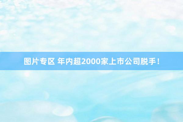 图片专区 年内超2000家上市公司脱手！