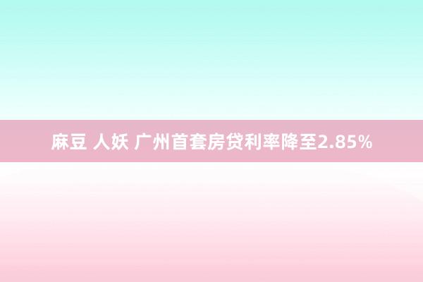 麻豆 人妖 广州首套房贷利率降至2.85%