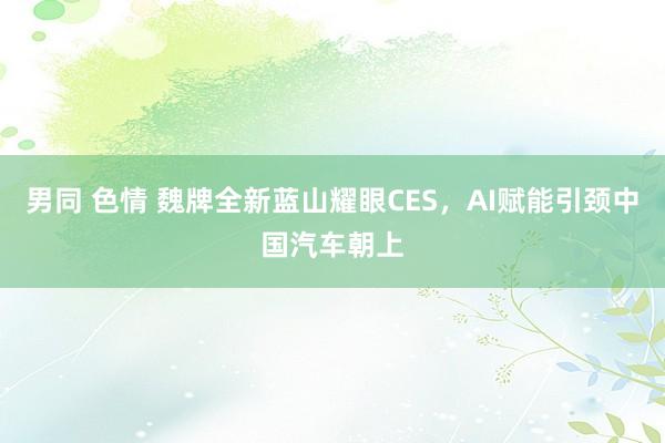 男同 色情 魏牌全新蓝山耀眼CES，AI赋能引颈中国汽车朝上