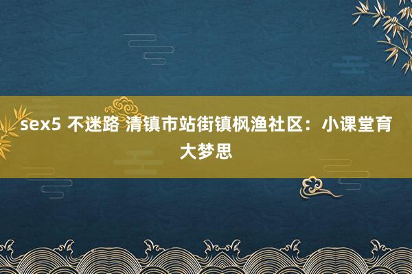 sex5 不迷路 清镇市站街镇枫渔社区：小课堂育大梦思